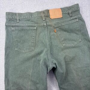 Vintage 80s Levis 550 Orange Tab Jeans USA Mens 38x33 (Tagged 40x32) Green *FLAW